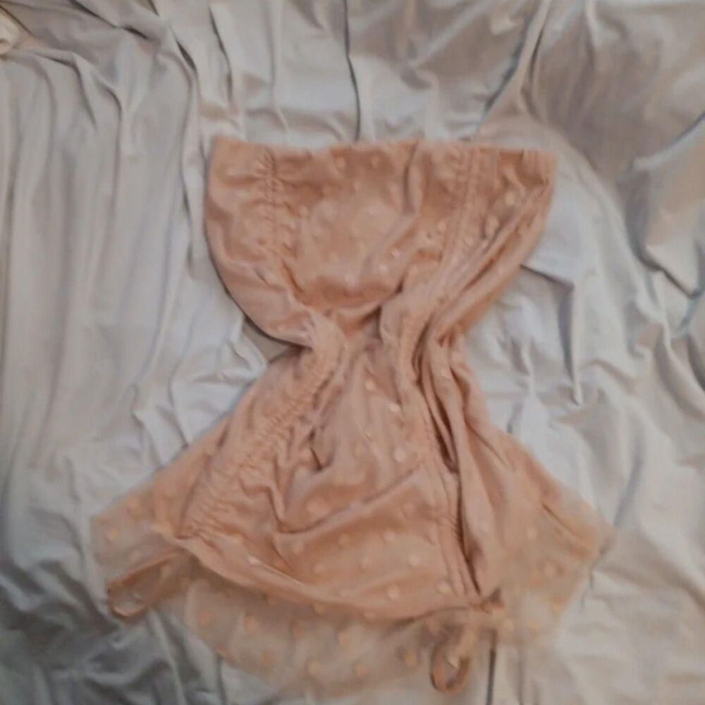 Light pink crop top coquette cottagecore